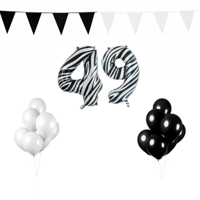 49 jaar Verjaardag Versiering Pakket Zebra