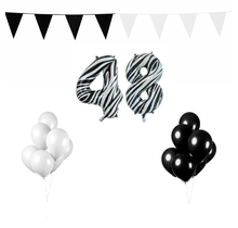 48 jaar Verjaardag Versiering Pakket Zebra