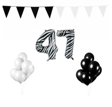 47 jaar Verjaardag Versiering Pakket Zebra