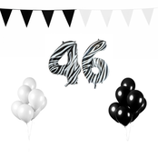 46 jaar Verjaardag Versiering Pakket Zebra