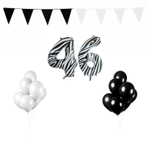 46 jaar Verjaardag Versiering Pakket Zebra