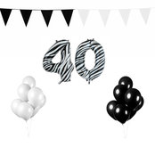 40 jaar Verjaardag Versiering Pakket Zebra