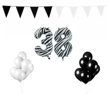 38 jaar Verjaardag Versiering Pakket Zebra
