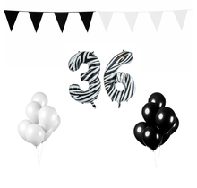 36 jaar Verjaardag Versiering Pakket Zebra