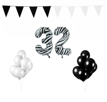 32 jaar Verjaardag Versiering Pakket Zebra