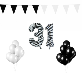31 jaar Verjaardag Versiering Pakket Zebra