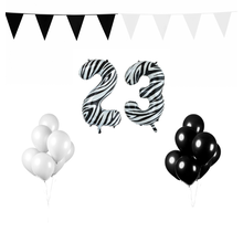 23 jaar Verjaardag Versiering Pakket Zebra