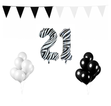 21 jaar Verjaardag Versiering Pakket Zebra