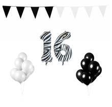 16 jaar Verjaardag Versiering Pakket Zebra