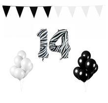 14 jaar Verjaardag Versiering Pakket Zebra