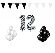 12 jaar Verjaardag Versiering Pakket Zebra
