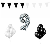 9 jaar Verjaardag Versiering Pakket Zebra