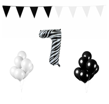 7 jaar Verjaardag Versiering Pakket Zebra
