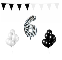 6 jaar Verjaardag Versiering Pakket Zebra