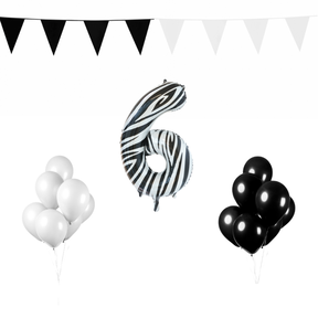 6 jaar Verjaardag Versiering Pakket Zebra