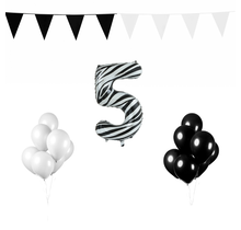 5 jaar Verjaardag Versiering Pakket Zebra