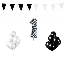1 jaar Verjaardag Versiering Pakket Zebra