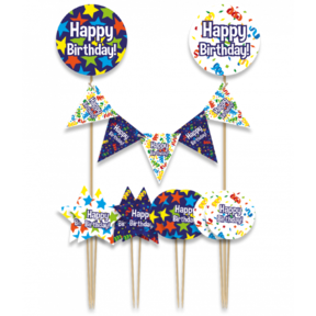 Taart decoratie Happy Birthday Cartoon