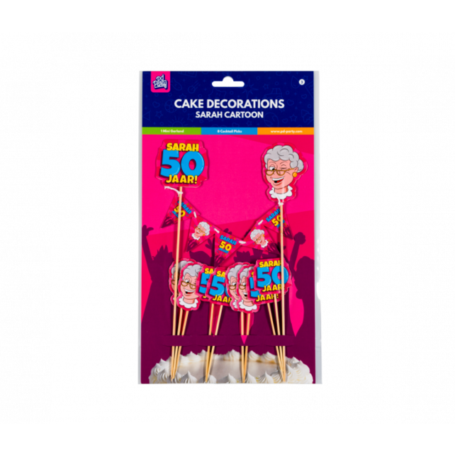 Taart decoratie Sarah Cartoon Taart decoratie Sarah Cartoon