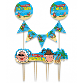 Taart decoratie Pensioen Cartoon
