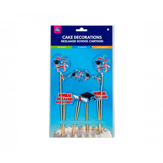 Taart decoratie Geslaagd School Cartoon Taart decoratie Geslaagd School Cartoon