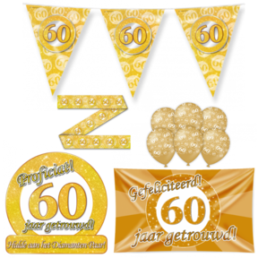 60 jaar Getrouwd Versiering pakket - L