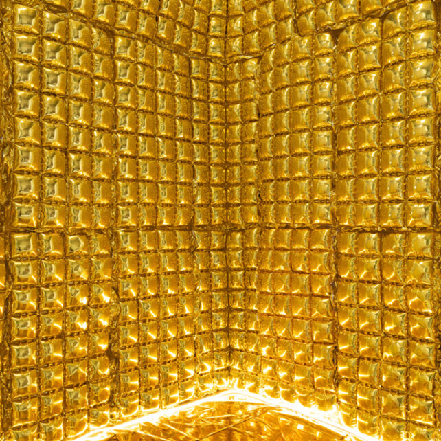 Folieballon gordijn metallic goud 72x143cm
