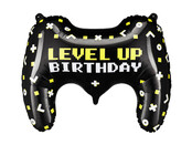 Folieballon controller Level Up Birthday 75x52cm