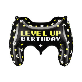 Folieballon controller Level Up Birthday 75x52cm