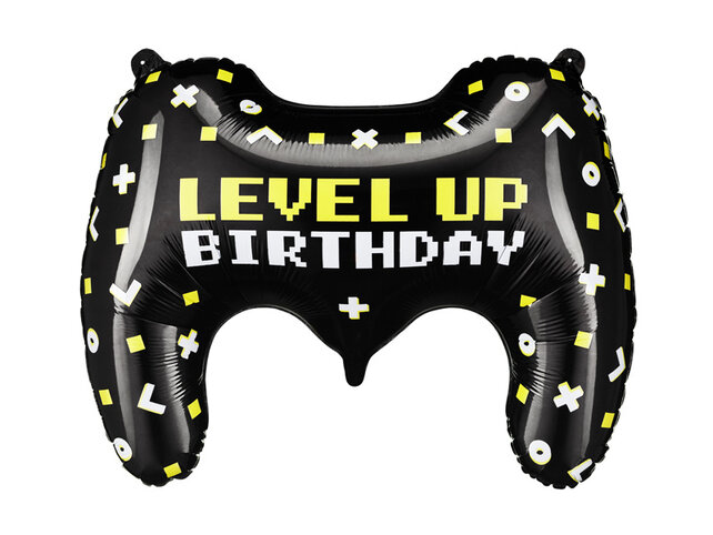 Folieballon controller Level Up Birthday 75x52cm
