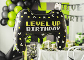 Folieballon controller Level Up Birthday 75x52cm
