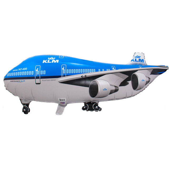 Folieballon KLM vliegtuig 95x45cm