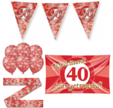 40 jaar Getrouwd Versiering pakket - M