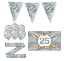25 jaar Getrouwd Versiering pakket - M