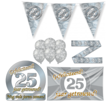 25 jaar Getrouwd Versiering pakket - L