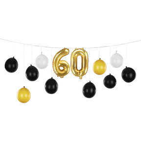 Ballonslinger 60 jaar zwart en goud
