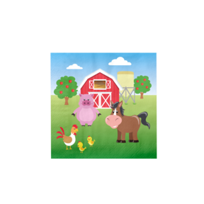 Boerderij - Servetten - 16 stuks - 33x33cm