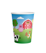 Boerderij papieren bekers 250ml 8 stuks