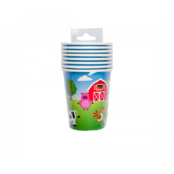 Boerderij papieren bekers 250ml 8 stuks