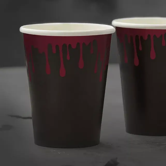 Halloween papier Bloody Black 8 stuks