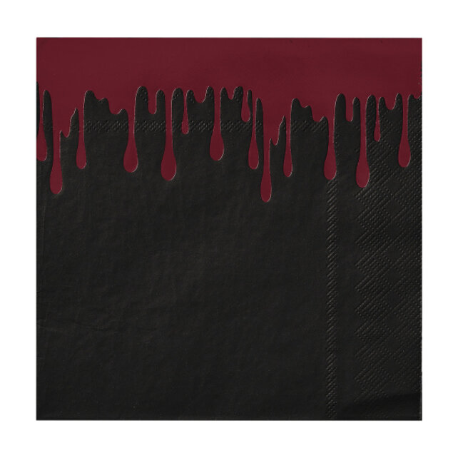 Halloween servetten met bloedspetters 16x16cm  - 16 stuks