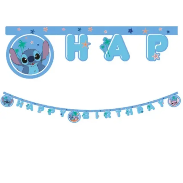 Stitch Happy Birthday slinger 200cm