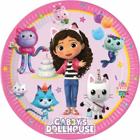 Gabby's Dollhouse papieren borden 23cm 8 stuks