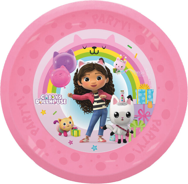 Gabby's Dollhouse herbruikbaar bord 21cm per stuk