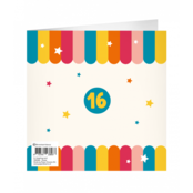 XL Wenskaart Gefeliciteerd 16 jaar