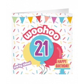 XL Wenskaart woohoo 21 jaar