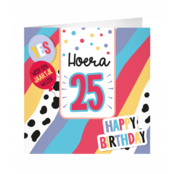 XL Wenskaart hoera 25 jaar