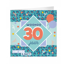 XL Wenskaart woohoo 30 jaar