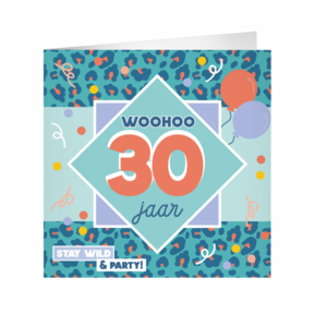 XL Wenskaart woohoo 30 jaar