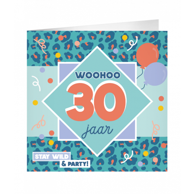 XL Wenskaart woohoo 30 jaar